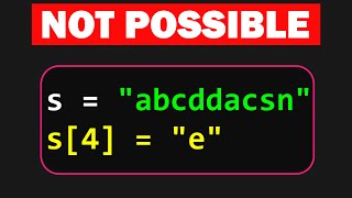 CORRECTING THOUGHT ABOUT PYTHON STRINGS