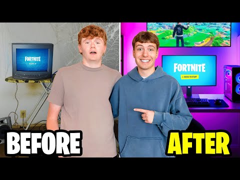 Surprising a NOOB FAN with his DREAM Gaming Setup!