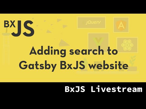 BxJS - Adding search to Gatsby-based BxJS website