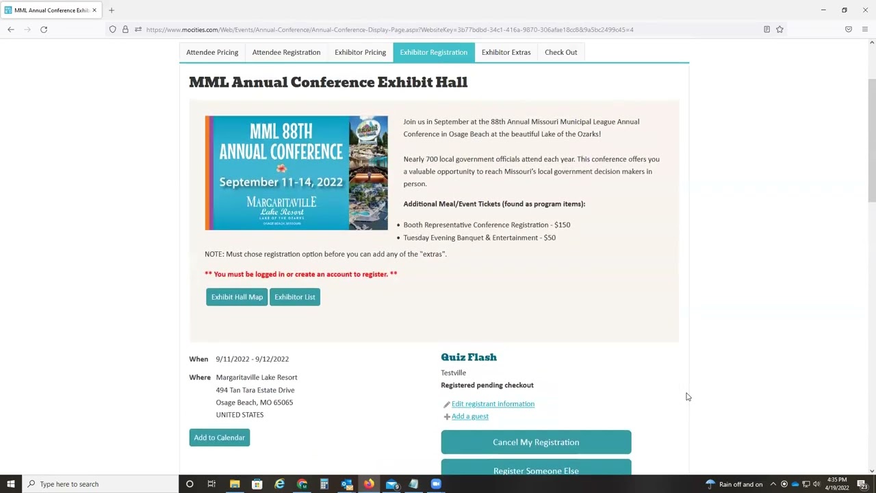 Exhibitor Registration