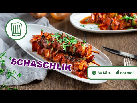 Schaschlikspieße mit selbstgemachter Schaschliksoße | Chefkoch