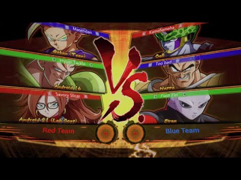 DRAGON BALL FighterZ Gohan Teen,Android 16,21 Lab Coat VS Cell,Nappa,Jiren 3 VS 3 Fight