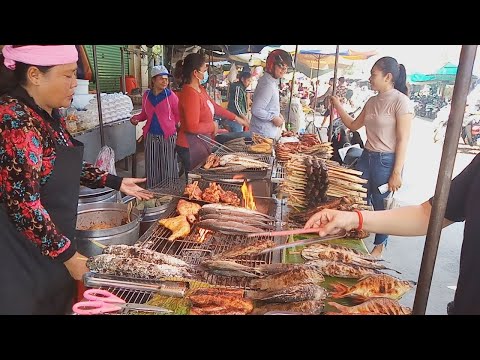 Ready Food For Sales - Many Kinds Of Ready Food In Phnom Penh - Cambodian Village Food View