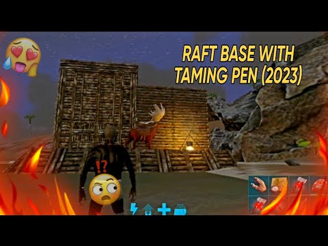 Ark Mobile Building Raft Base With Taming | Raft Land + Water Dino Taming Pen | 2023