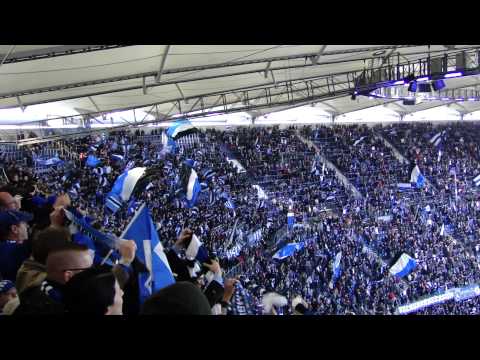 Mannschaftsaufstellung HSV u. Hamburg meine Perle live vor Spielbeginn HSV - Hoffenheim.MP4