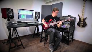 Ophidian Spell is recording guitars for a preproduction session - Pangos Studio