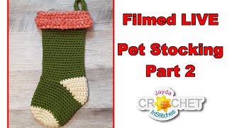 Making a Pet Christmas Stocking (Part 2) - LIVE Crochet Workshop - December 18, 2024