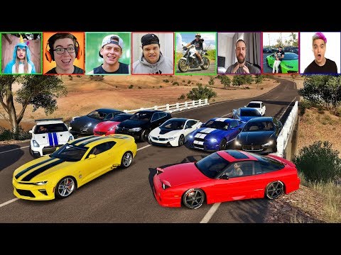 HIDE AND SEEK WITH YOUTUBERS' CARS - FORZA HORIZON 3 - GAMEPLAY