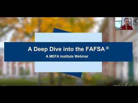 The MEFA Institute<sup>™</sup>: A Deep Dive into the FAFSA