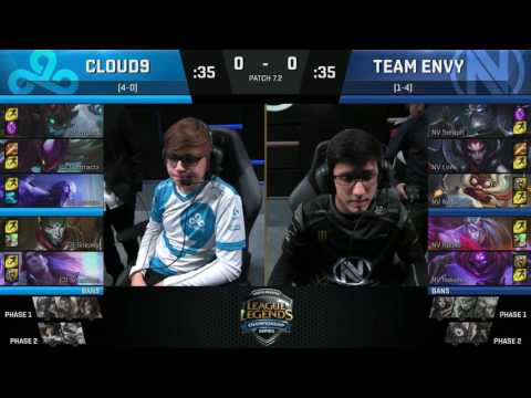 C9 vs nV, Game 1   NA LCS 2017 Spring   Cloud9 vs EnVy G1