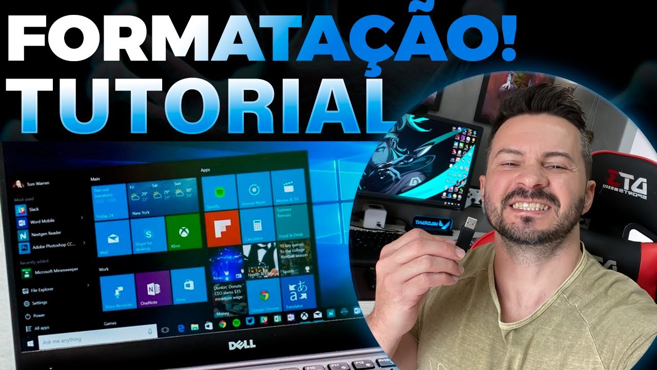 Como formatar PC ou NOTEBOOK Pelo Pendrive    -  Tutorial  Passo a passo ✔