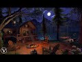 Spring Lake Homestead | Night Ambience | Calm Lakeshore & Forest Nature Sounds