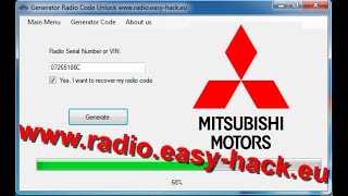 How To Unlock Mitsubishi Radio Code - Mitsubishi Radio Code Generator