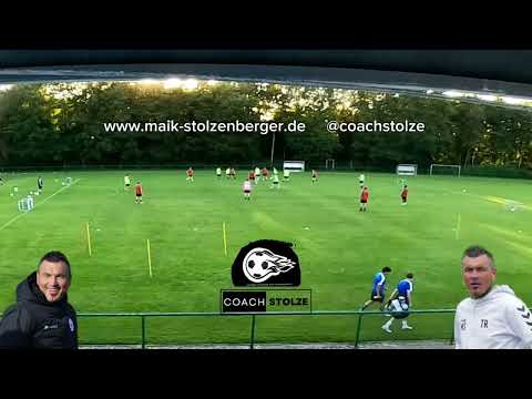 Fussballtraining: Spielform - 9 gegen 6 im Wechselfeld und Zieltoren