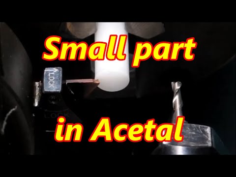 Coax Adapter Acetal part made in small cnc lathe drilled out with slot drill and tapped