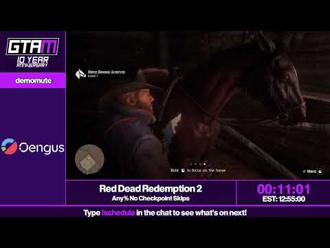 GTAMarathon 2024 - Red Dead Redemption 2 Any% No Checkpoint Skips by demomute (Part 1)