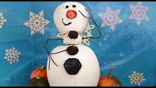 Easy Pumpkin Carving Idea: How to Make a Pumpkin Olaf
