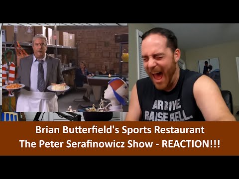 American Reacts to Brian Butterfield's Sports Restaurant - The Peter Serafinowicz Show REACTION