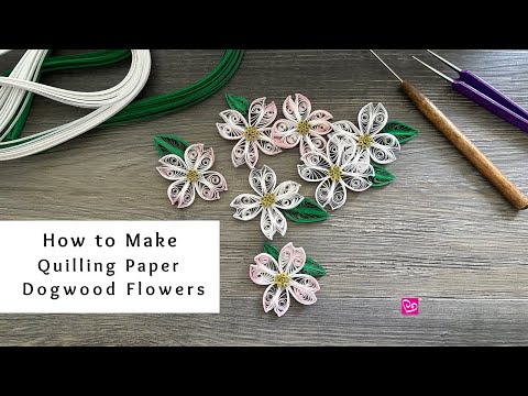 How to Make Quilling Paper Dogwood Flowers | Quilling for Beginners