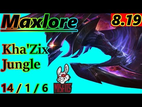 Maxlore as Kha'Zix Jungle - S8 Patch 8.19 - EUW Master - Full Gameplay
