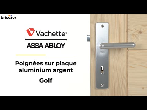 Poignées de porte sur plaques - aluminium argent - Golf VACHETTE