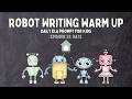 Daily Writing Prompt For Kids Robot ELA Morning Routine EPS 25 Hats