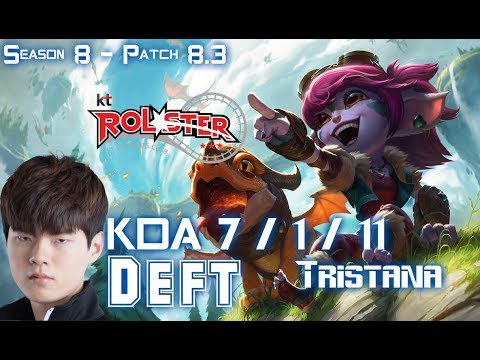 KT Deft TRISTANA vs XAYAH ADC - Patch 8.3 KR Ranked