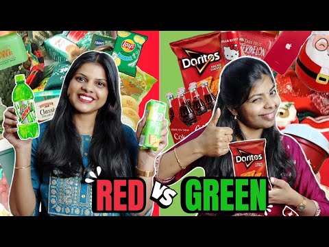 GREEN💚 vs RED❤️ Christmas Shopping Challenge with Ft.@Sharmila_George  Jenni’s Hacks