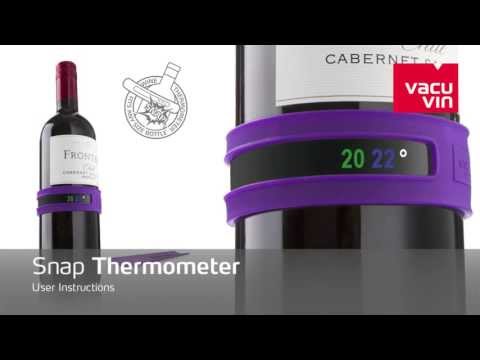 Vacu Vin Vacu Vin 7236303, prispaudžiamas buteliuko termometras, svarstyklės, grafitas, 4–22 °C