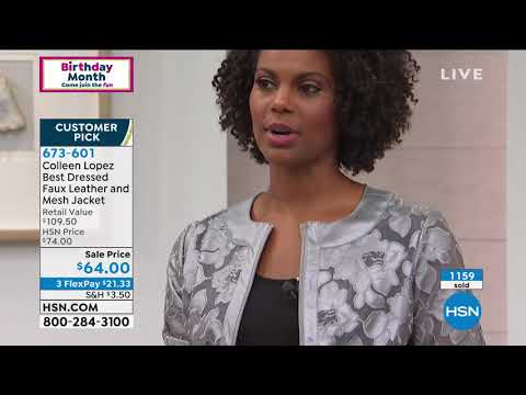 Colleen Lopez Best Dressed Faux Leather and Mesh Jacket