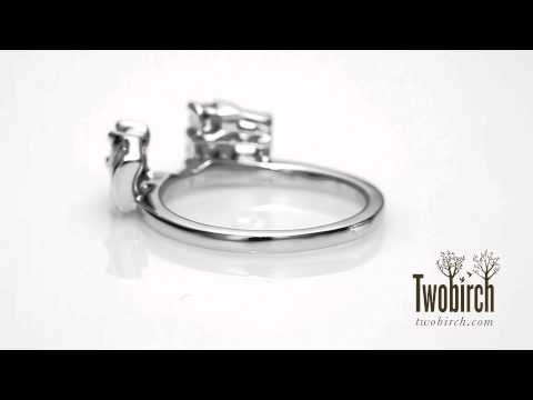 0.48 ct. Round and Baguette Channel and Prong Ring Wrap Jacket - TwoBirch TB-WRAP-0044-WG-H