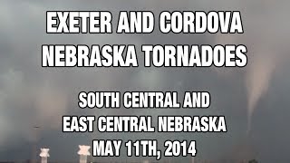 preview picture of video 'Anticyclonic Exeter and 1.5 mile wide Cordova, NE Tornadoes 05/11/14'