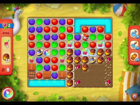 GardenScapes Level 2785 no boosters (12 moves)