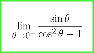 One-Sided Limit Requiring a Trig Identity (Indeterminate Form Without Using L’Hopital’s Rule)