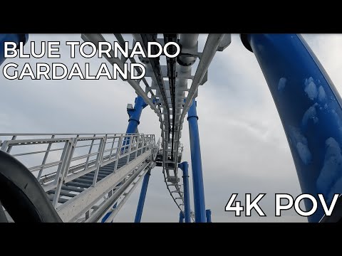 Blue Tornado front row POV 4K  - Gardaland Italy 2024