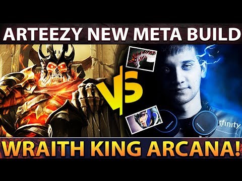 NEW Wraith King Arcana vs Arteezy Luna NEW Meta Build Dota 2