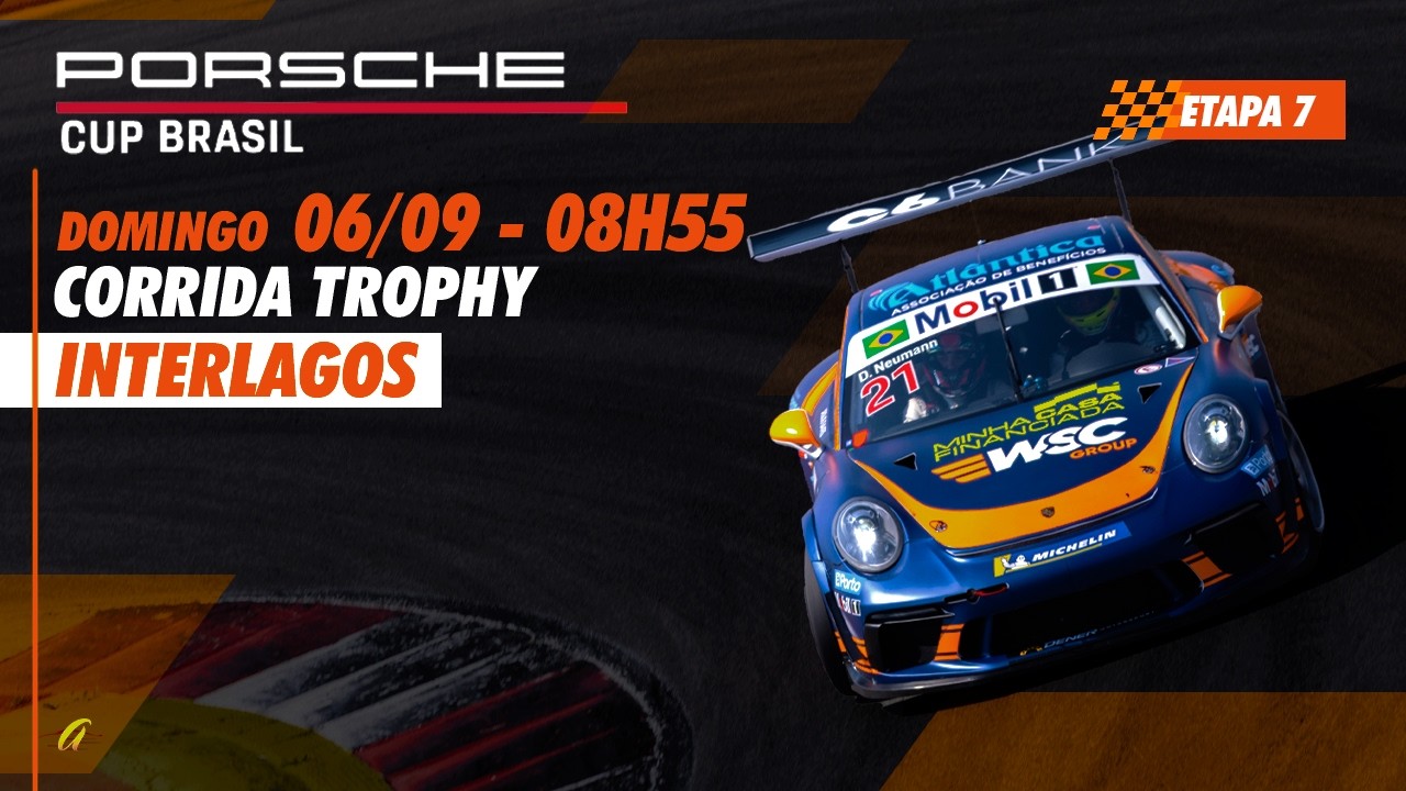 PORSCHE CUP BRASIL AO VIVO - CORRIDA TROPHY - INTERLAGOS - Domingo (06/09) -