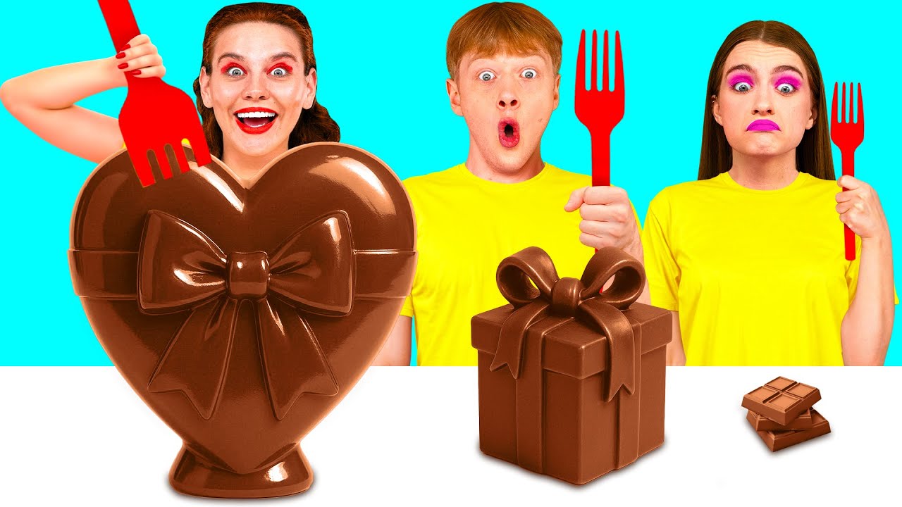 大・中・小フードチャレンジ | 簡単な秘密のハックとガジェット Happy Funny