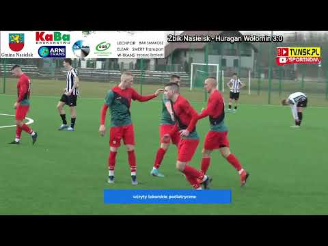 tv.nsk.pl [bramki] MLKS Żbik Nasielsk - PWKS Huragan Wołomin 4:1 (4:0) 2023-03-18 g. 15:00
