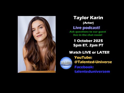 Taylor Karin - (Actor, 'A Good Cop'), joins us for a live chat.
