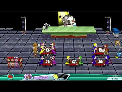 Diner Dash 4: Hometown Hero Walkthrough - Level #41 - Florence's Groovy Disco - Four Items At Once