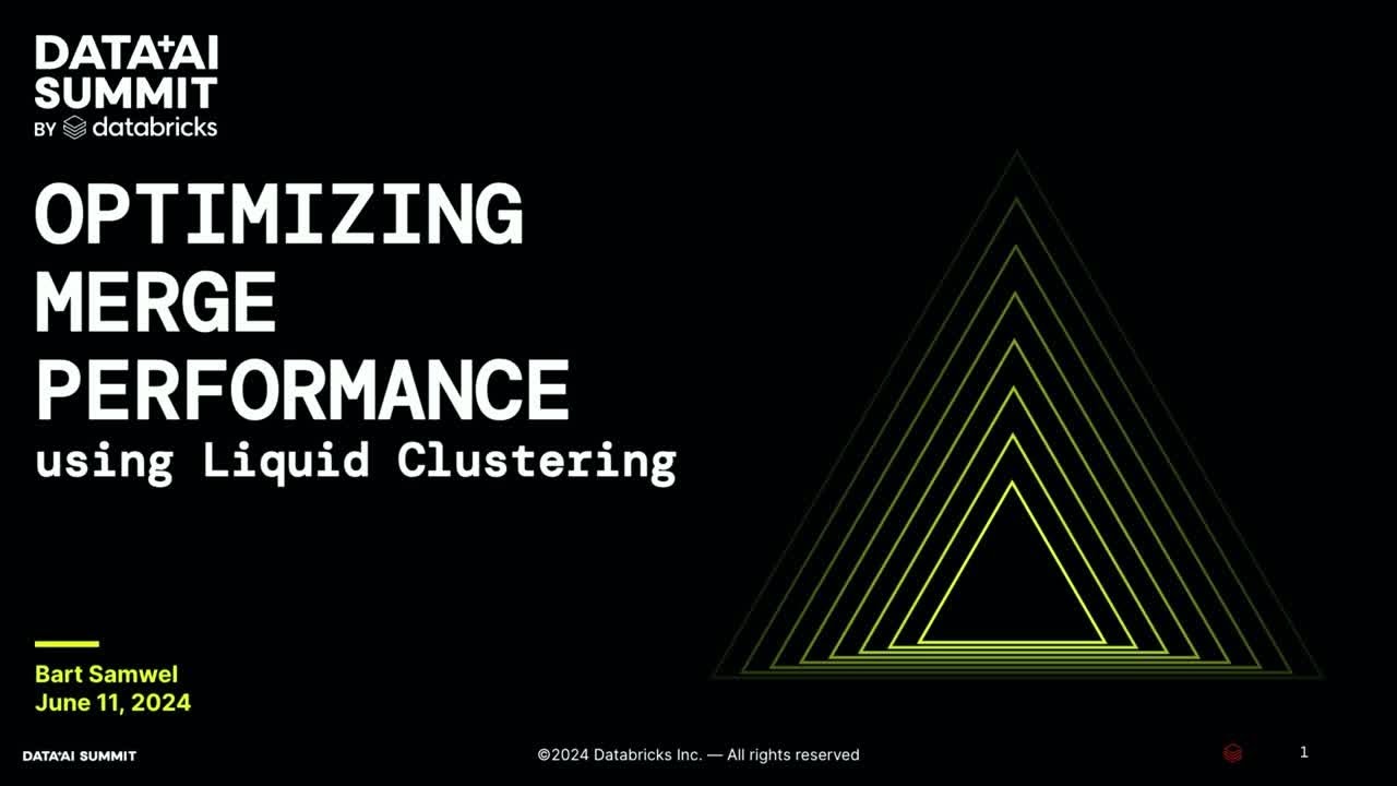 Optimizing MERGE Performance using Liquid Clustering