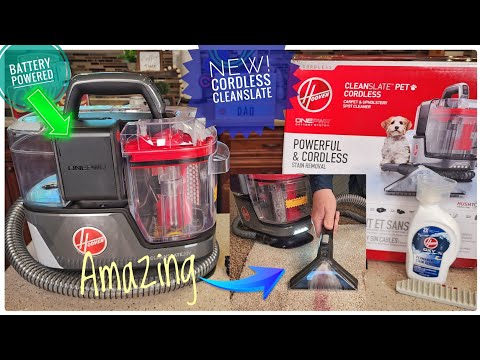 NEW!  Hoover ONEPWR CleanSlate Pet Cordless Carpet Spot Cleaner Review     WOW!!   I LOVE IT!!!!