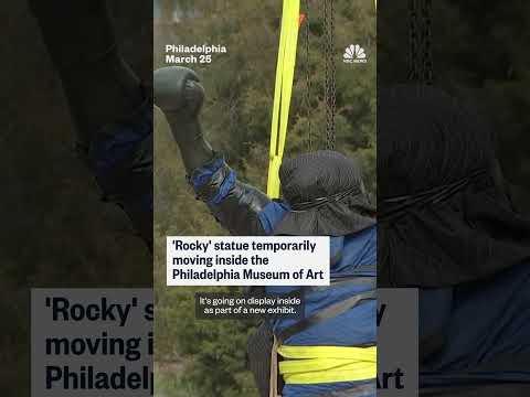 'Rocky' statue moves inside Philadelphia Museum of Art