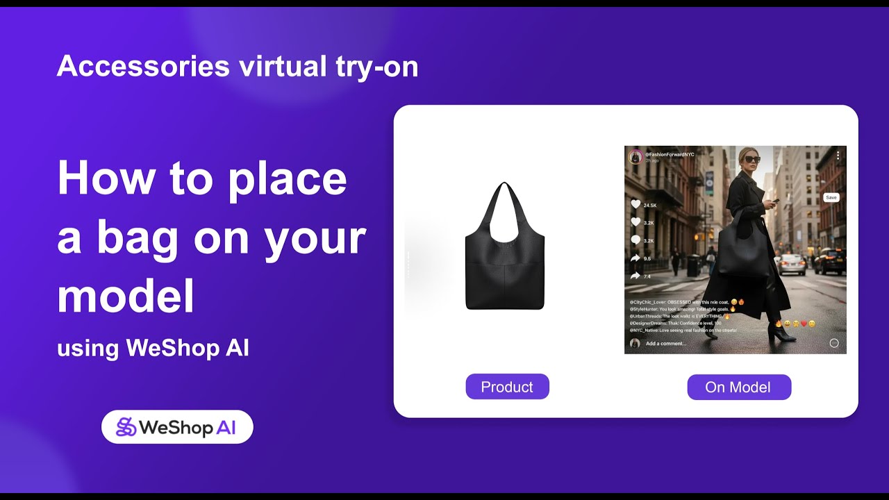 How to Place a Bag on a Real Model with WeShop AI Nano Banana video thumbnail