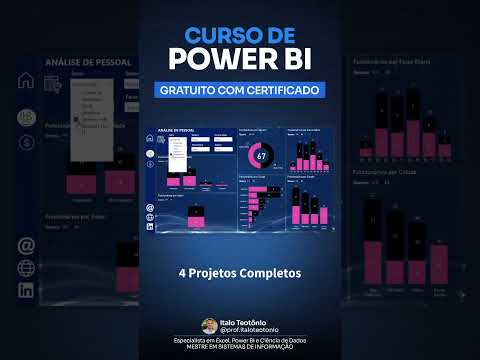 Curso Gratuito de Power BI com Certificado e Material Didático #microsoft #powerbi #cursogratis
