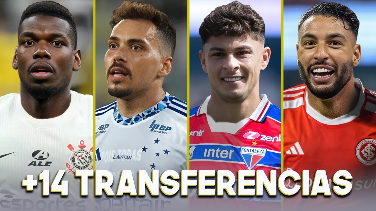 MERCADO DA BOLA 2025 | +14 TRANSFERÊNCIAS E ESPECULAÇÕES DO MERCADO DA BOLA DO FUTEBOL BRASILEIRO