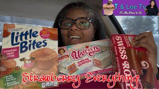 STRAWBERRY EVERYTHING COLLAB W/ @TandLeeTV #THEREVIEWQUEEN