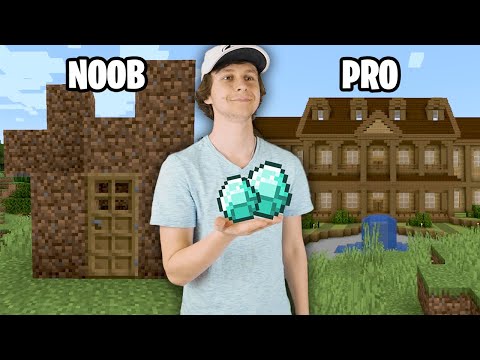 Noob vs. pro in Minecraft