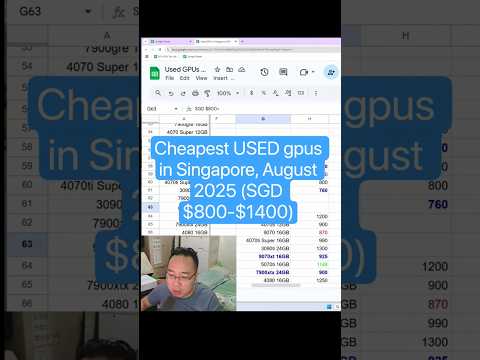 Cheapest USED gpus in Singapore, August 2025 (SGD $800-$1400) #gpu #techdeals #pc #4080super